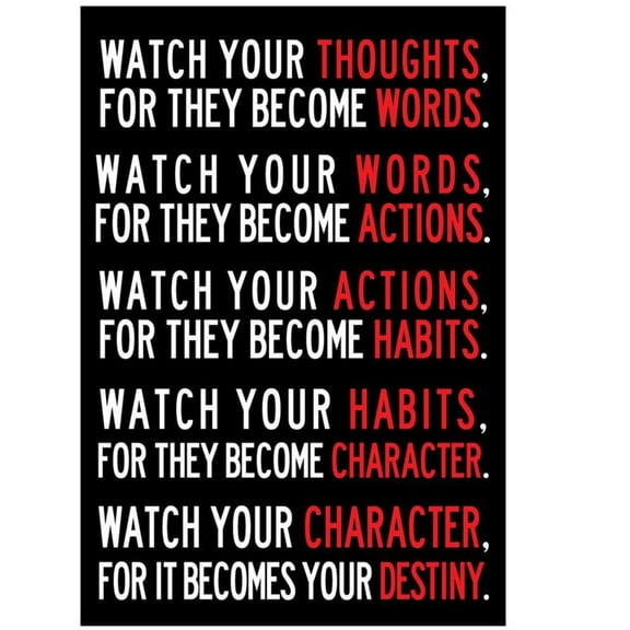 Miyuadkai Posters Clearance 19inch Your Poster Motivational Watch 13 Thoughts X Other Room Decor Black