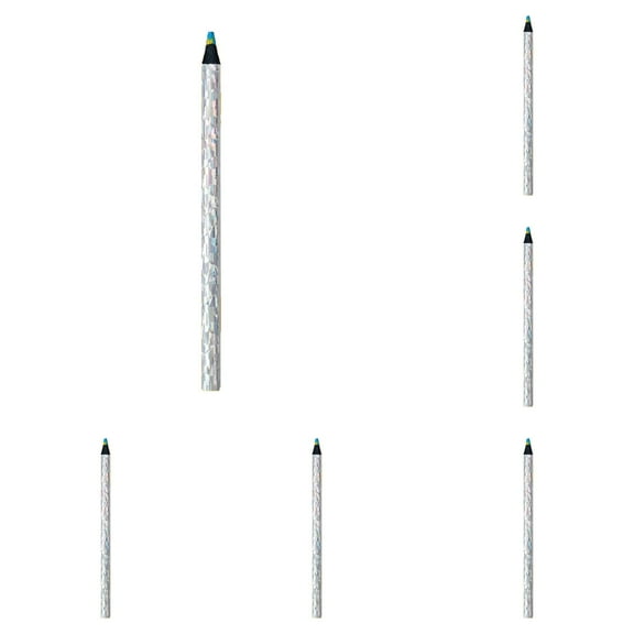 Miyuadkai Rainbow-Colored Seven-Color Drawing Pencils, Black Wood Seven Color Core Colored Pencil Multi Color Fun Student Drawing Rainbow Wooden Pen in One, Colored Pencils *1 Piece * 12