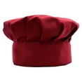 thumbnail image 1 of Miyuadkai Red Chef Hat A: Adjustable Elastic Kitchen Cooking Cap for Adults – Professional and Breathable for Culinary Use, 1 Chef's Hat Included, 1 of 9
