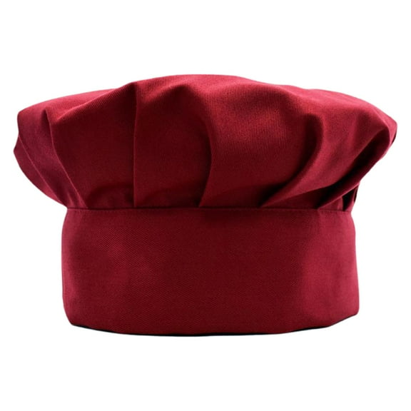 Miyuadkai Red Chef Hat A: Adjustable Elastic Kitchen Cooking Cap for Adults – Professional and Breathable for Culinary Use, 1 Chef's Hat Included