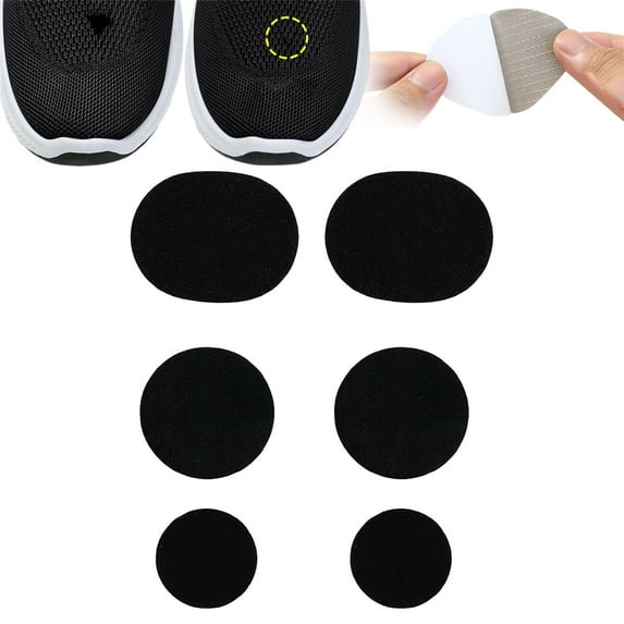 Miyuadkai Repairing Holes in Athletic Shoes with Patch; Black, Wire Mesh Adhesive Sports Shoe Mesh Upper Repair Sticker Anti Wear Quick Repair Tool, Six Shoe Patches