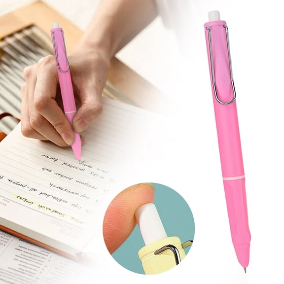 Miyuadkai Retractable pan 0.38mm Refillable Ink, Writing pan with Black Ink Extra fane, Gradient Color Lavender Powder Push Button