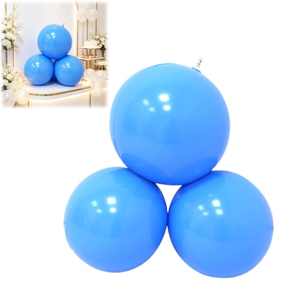 Miyuadkai Reusable Inflatable Balloon Garland Arch Kit, PVC 3-Connected Bubble Balloons with Elastic for Weddings, Parties, and Event Decor