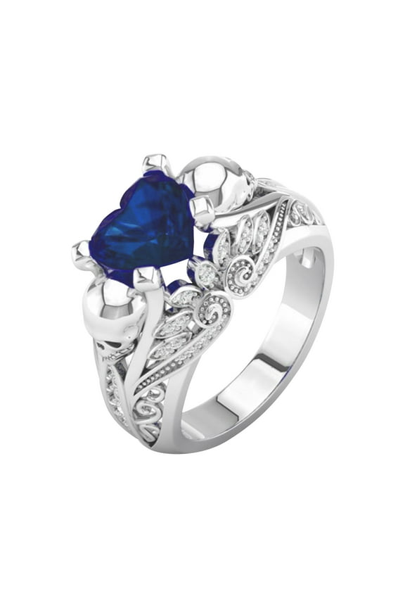 Rings Women Ring Colorful Zircon Wedding Jewelry Rings Size Alloy 610 Gift Finger Jewelry Blue 6