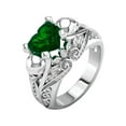 thumbnail image 1 of Miyuadkai Rings Women Ring Colorful Zircon Wedding Jewelry Rings Size Alloy 610 Gift Finger Jewelry Green 7, 1 of 4