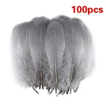 Miyuadkai Roller Hook Diy Big Floating Feathers Feather Floating Hair Craft Decoration Wedding Feather Grey