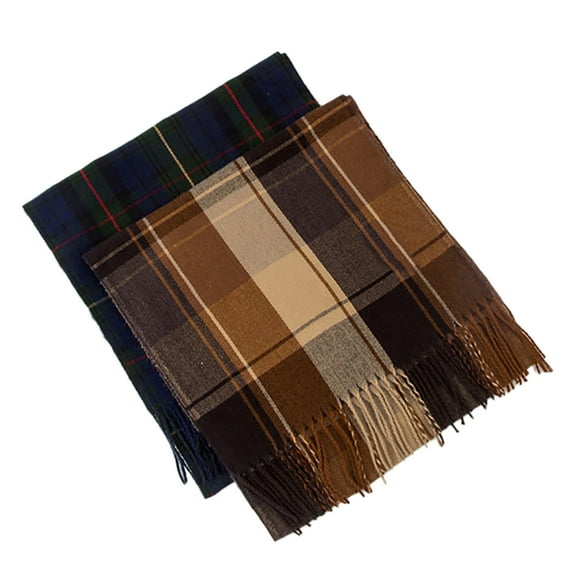 Miyuadkai Scarf Women's Warm Solid Color Knitted Shawl Scarf Accessory Brown