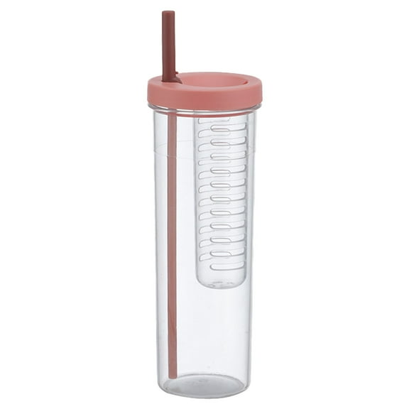Miyuadkai Simple Anti-Fall Plastic Cup with Straw Aa, 700Ml Plastic Drinking Bottle Travel Drinking Regular Mouth Beverage Bottle with Airtight Lids Reusable Water Bottle for Juice, 1 Cup