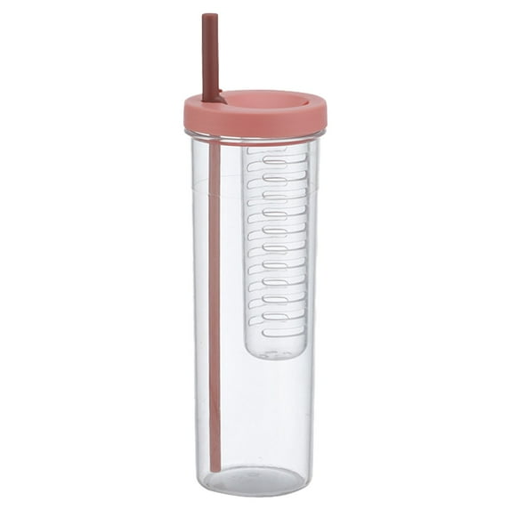 Miyuadkai Simple Anti-Fall Plastic Cup with Straw Aa, 700Ml Plastic Drinking Bottle Travel Drinking Regular Mouth Beverage Bottle with Airtight Lids Reusable Water Bottle for Juice, 1 Cup