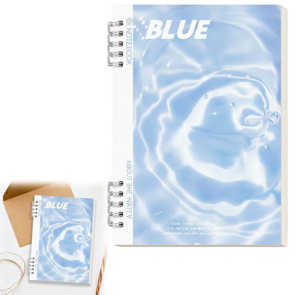 Miyuadkai Sky Blue 120 Page Lined Diary, Funny Sarcastic Coworker Journal for Worker Appreciation and Colleague, Friend and Family Humor, Water Pattern Notebok, Great for Summer Gifts
