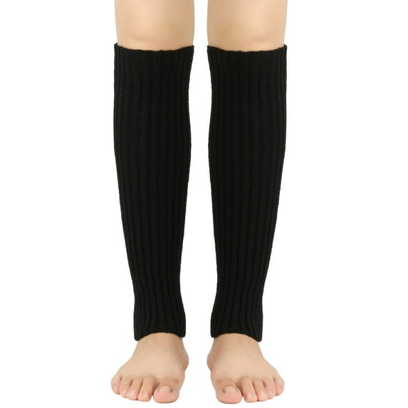 Miyuadkai Socks Women Juniors Neon Ribbed Leg Warmers For Eighty's Party Sports Yoga accessories Black