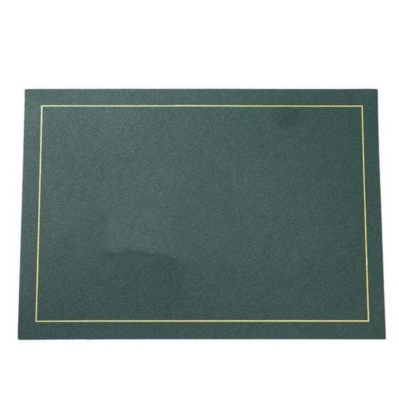 Miyuadkai Square Solid Color Leather Western Placemat Green, Square Solid Color Leather Western Placemat Oil Proof High Temperature Household Non Slip Table Mat, Placemat*1