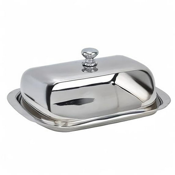 Miyuadkai Stainless Steel Butter Box, Butter Dish with Lid Stainless Butter Container for Countertop Butter Holder with Handle Cover Cheese Container Classic Butter Tray with Lid for Kitchen Hotel