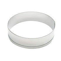 Miyuadkai Stainless Steel Cake Ring Mold, Stainless Cake Ring Round Tower Ring Ring Crust Bread Household Hamburger, 1 Cake Ring