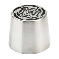 Miyuadkai Stainless Steel Rose Nozzle, Extra Large Piping Tips Stainless Rose Floral Piping Nozzles for Icing Creative Frosting Nozzles for Cupcakes Desserts Diy Flower Nozzle
