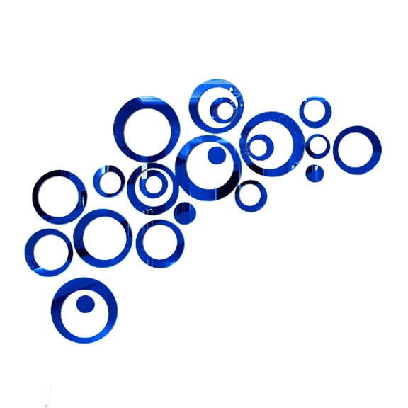 Miyuadkai Stickers Clearance Circle Wall Stickers Art Wall Decoration Diy Wall Sticker Creative for Home Living Room Bedroom Bathroom Decor *Blue Home Decor Blue