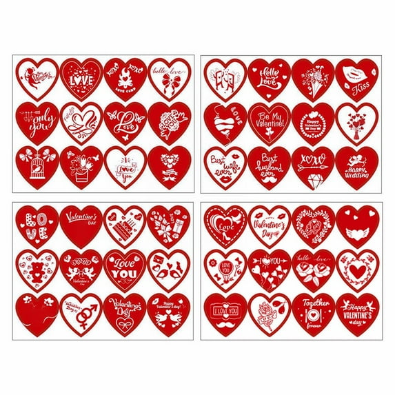 Miyuadkai Stickers Clearance Gift Label Valentine's 500 Stickers Holiday Roll Stickers Pack Day Decorations Gift 1 Home Diy Home Decor Multicolor