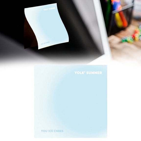Miyuadkai Sticky Notes for Bible Gradient Color Sticky Notes 8x8cm, Adhesive Memo Pads for Journaling and sch-ol, Cute Stationery for Desk Organization – B