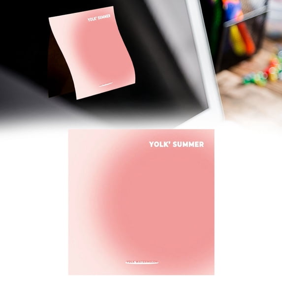 Miyuadkai Sticky Notes Small Pop Up Sticky Notes Holder Sticky Notes Adhesive Memo 8x8cm, Cute Stationery for Journaling and sch-ol, Gradient Color Self Stick Notes for Daily Reminders
