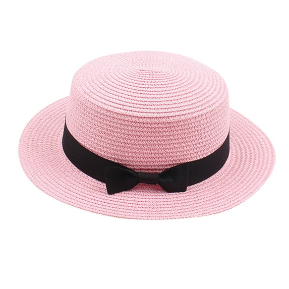 Miyuadkai Sun Hats Kids Girls Boys Summer Fedora Hat Wide Brim Floppy Beach Sun Cap Visor Hat Accessory G