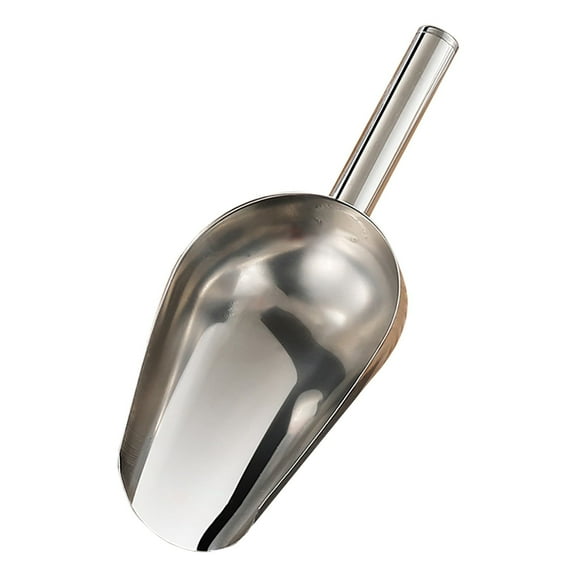 Miyuadkai Tableware Clearance Ice Scoop Stainless Steel Ice Scoop for Freezer Ice Machine Maker Candy Scoop Flour Spoon Shovel Kitchen White