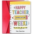 thumbnail image 1 of Miyuadkai Taecher Appreciation Week Card Set with Envelope, Thank You Greeting Card from Student, Cute sch-ol Design for Cla-sroom Gift – 1 Pack, 1 of 5