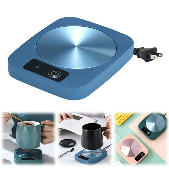 Miyuadkai Thermostatic Insulated Cup Mat, Blue (Us Standard), Coffee Mug Warmer Beverage Mug Warmer Beverage Warmer for Desk Coffee Tea Cocoa Easy to Use Tea Coffee Warmer for Home &