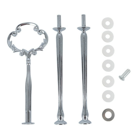 Miyuadkai Three-Tier Cake Tray Stand, 1 Set Cake Tray Stand Handle Cupcake Dessert Plate Hardware Fitting Holder Rod Stand Handle for Cake Stand Wedding, 1 Set of Cake Stand (3 Layers)