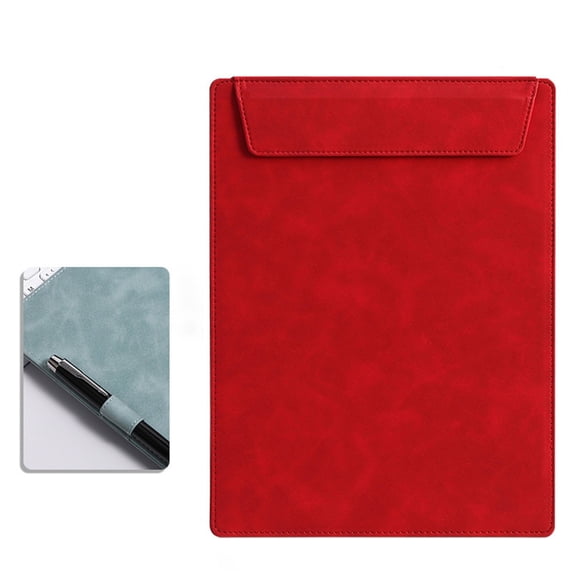Miyuadkai Upgraded Leather Board Clip Writing Folder, Paper Folder Board with pan Holder for Ofice – China Red