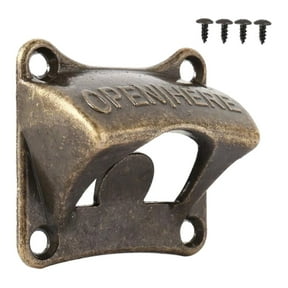 Miyuadkai Wall-Mounted Bottle Opener A, Wall Mounted with Screws Beer Wall Mount Wine Metal Outddor and Indoor, a Wall-Mounted Bottle Opener