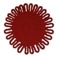 thumbnail image 1 of Miyuadkai Woven Insulation Mat Table Mat Red 18Cm, Woven Floral Placemat Cotton Cord Vintage Woven Insulation Mat Kitchen Floral Placemat Handmade Cotton Pot Cushion Cup (Diameter 7.1 "9.4" 11.8 "), 1 of 7