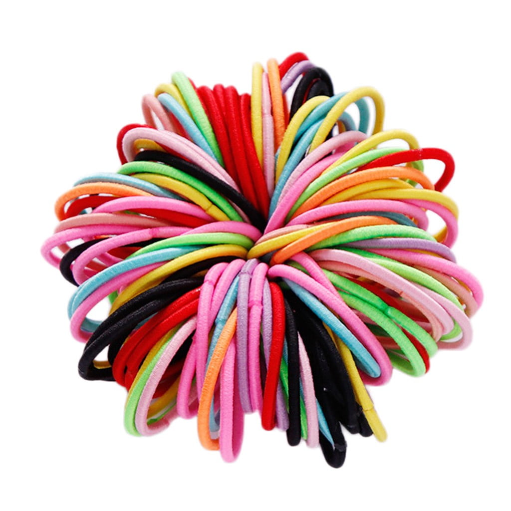 Miyuadkai hair clips Girls 100 Pieces Of 3 cm Nylon Non-Harm Hair ...
