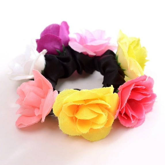 Miyuadkai hair clips Women Fashion Flowers Hair Accessories Elastic Hairband Hair Circle accessories Multicolor