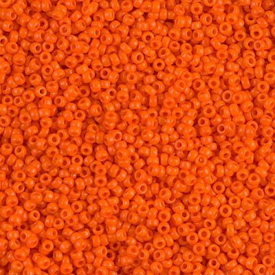 Miyuki 15/0 Seed Beads 15-406/15-9406 Opaque Orange 10 Grams