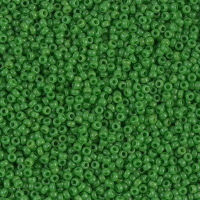 Miyuki 15/0 Seed Beads 15-411/15-9411 Opaque Green 10 Grams