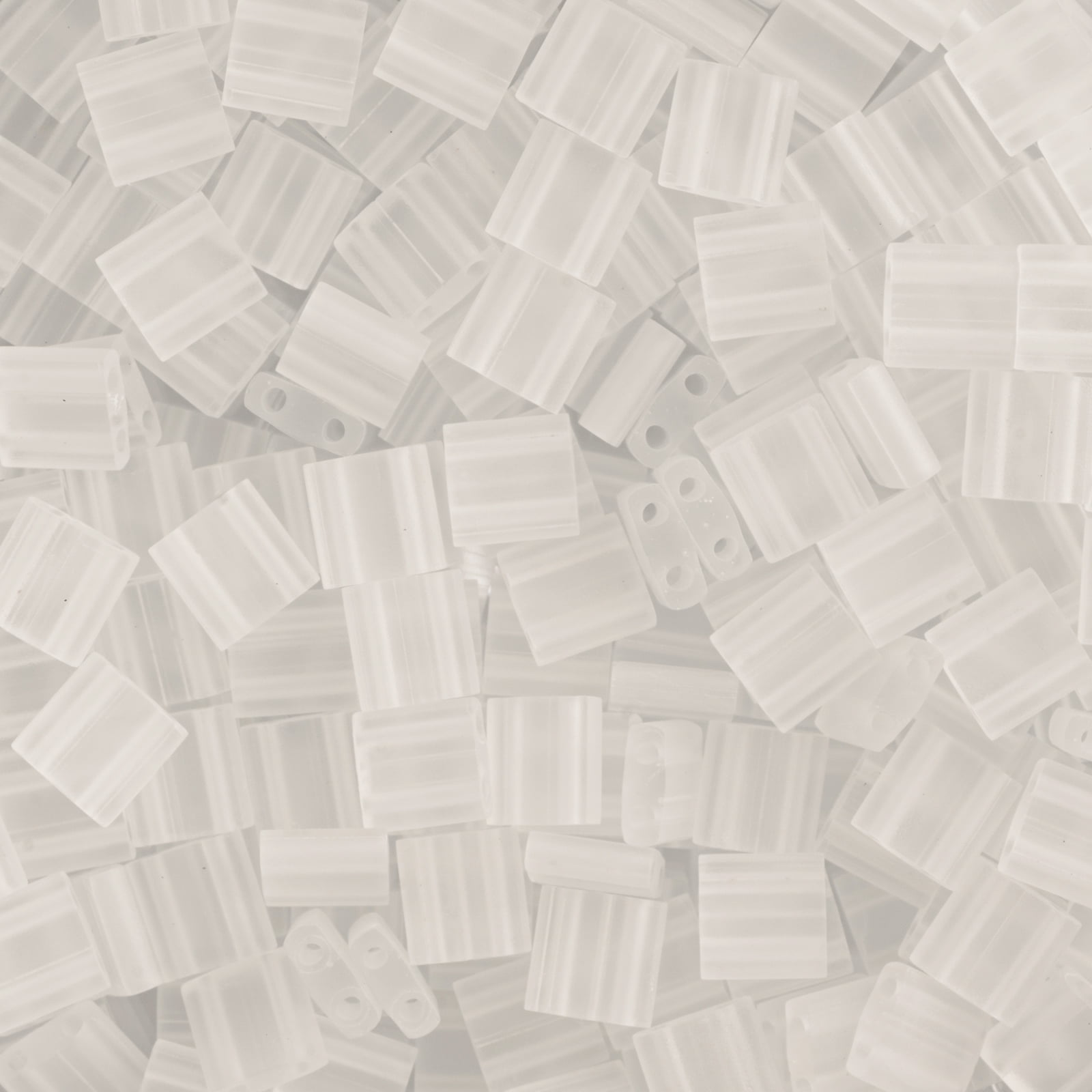 Miyuki 5x5mm TL-131F Crystal Transparent Matte Tila Glass Square Beads 50 Grams