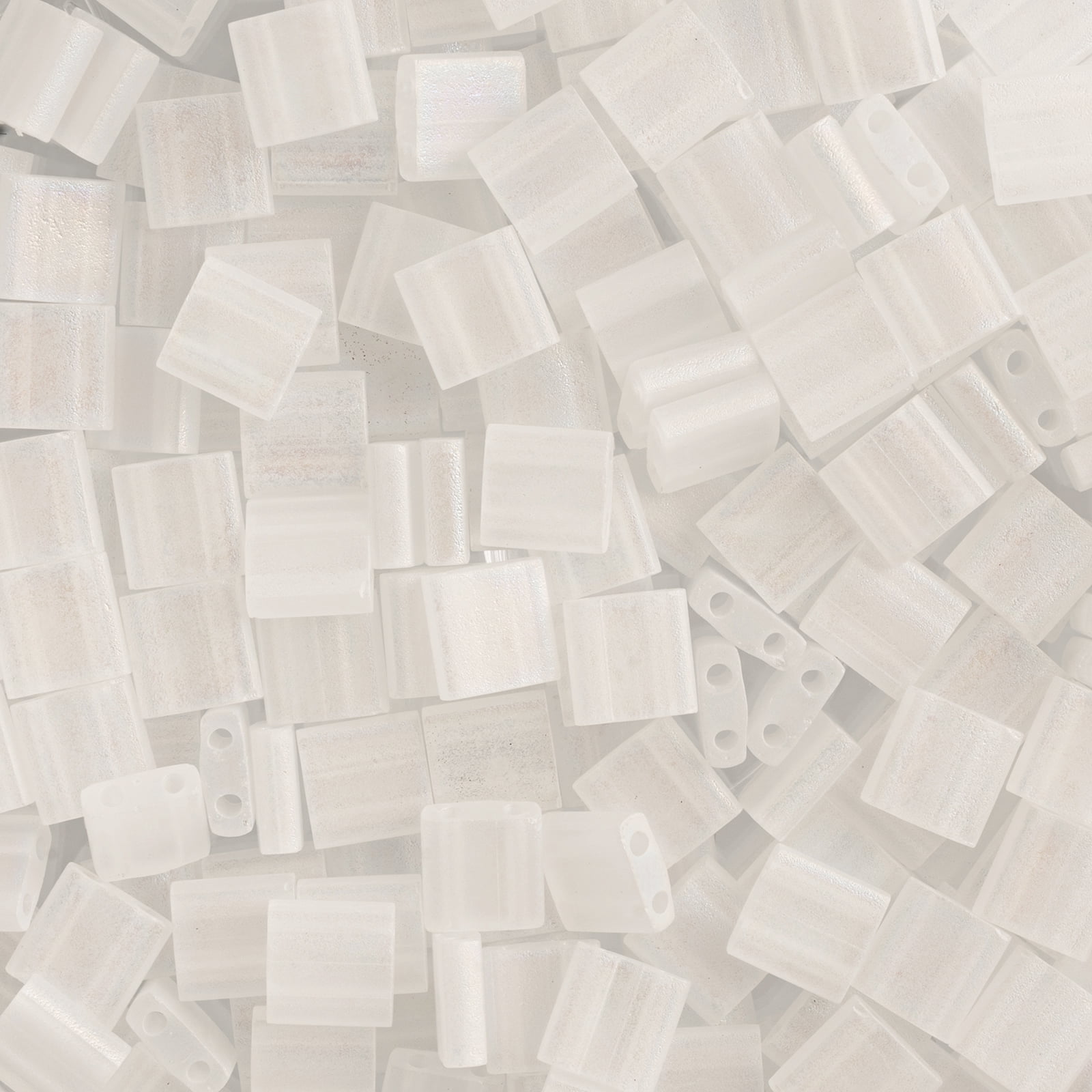 Miyuki 5x5mm TL-131FR Crystal Transparent AB Matte Tila Glass Square Beads 50 Grams