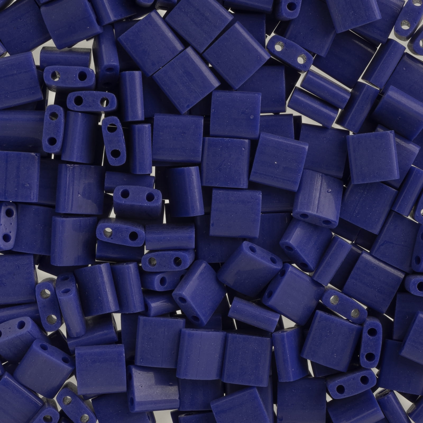 Miyuki 5x5mm TL-414 Royal Blue Opaque Luster Tila Glass Square Beads 50 Grams