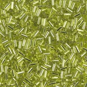 Miyuki Bugle Bead BGL1-90045/BGL1-45 3mm/.125" Silver Lined Chartreuse 19 Grams