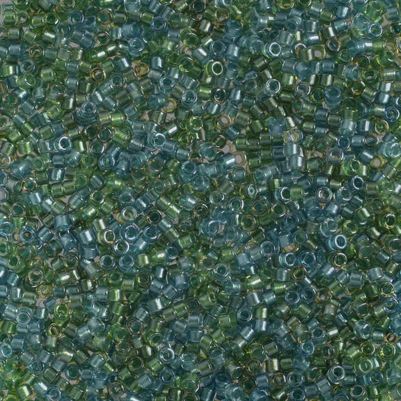 Miyuki Delica 11/0 - Aqua Teal Green Sparkle Lined DB0984 - 50gms Bag of Japanese Glass Beads