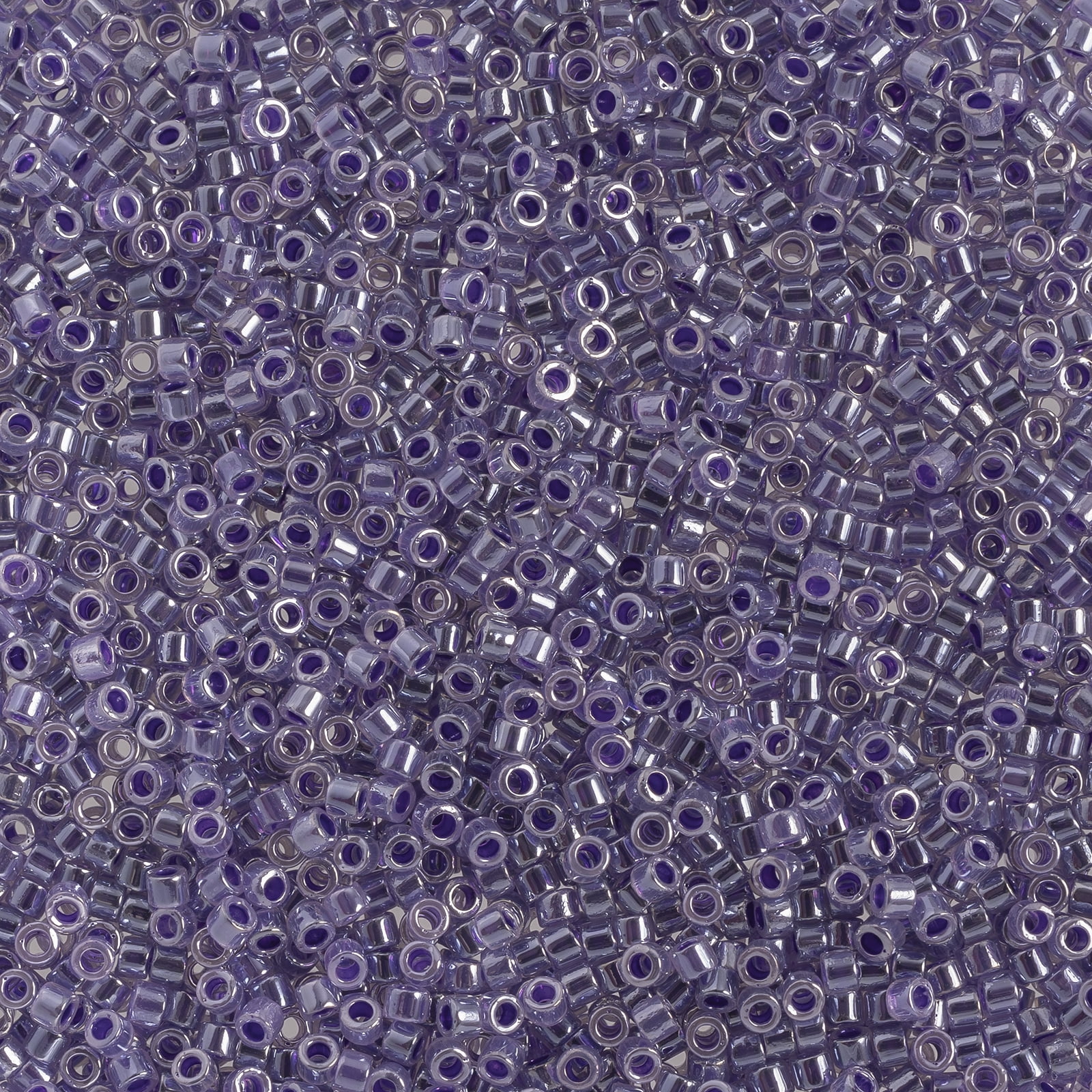 Miyuki Delica 11/0 - Crystal Violet Ceylon Lined-Dyed DB0250 - 50gms Bag of Japanese Glass Beads