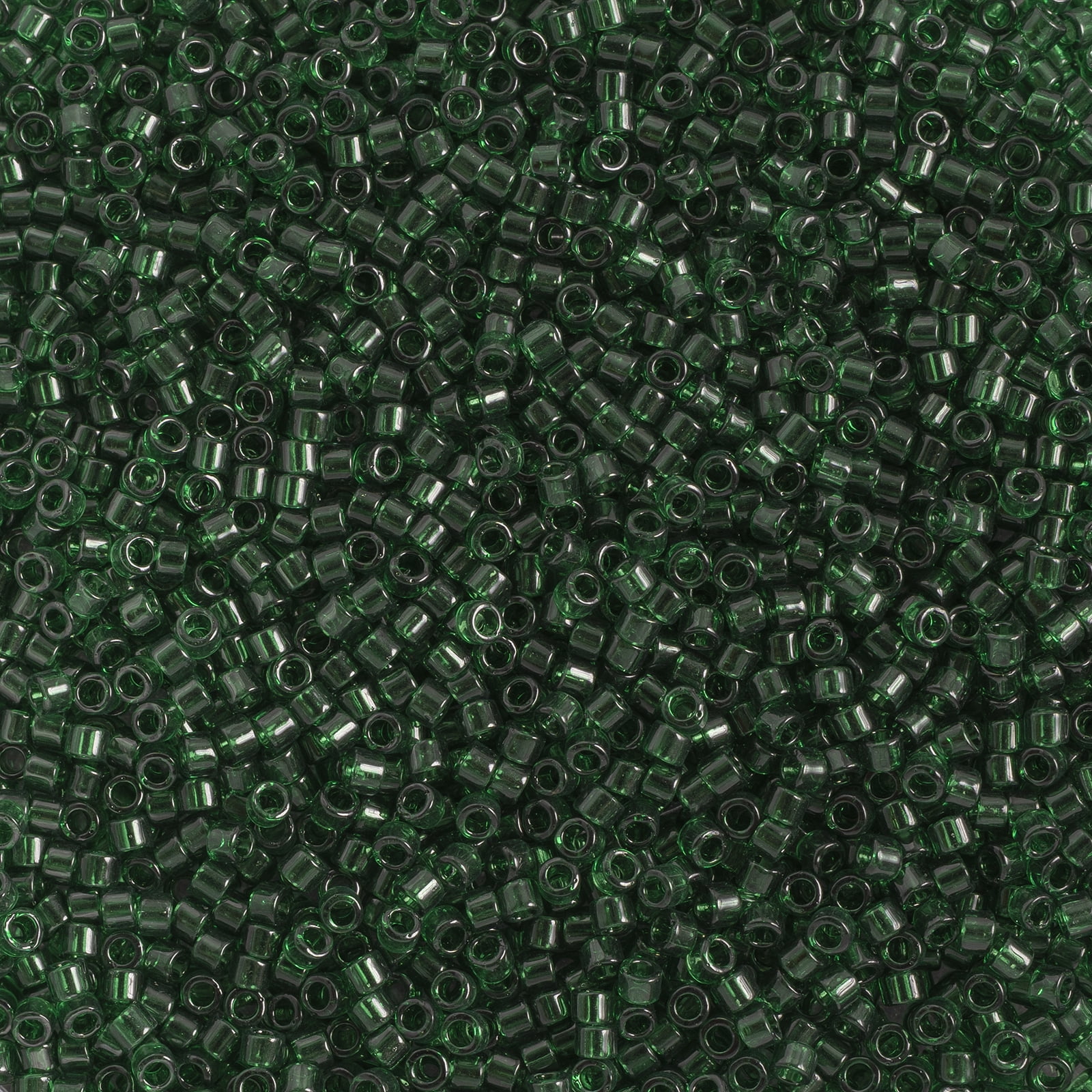 Miyuki Delica 11/0 - Dark Emerald DB0713 - 50gms Bag of Japanese Glass Beads