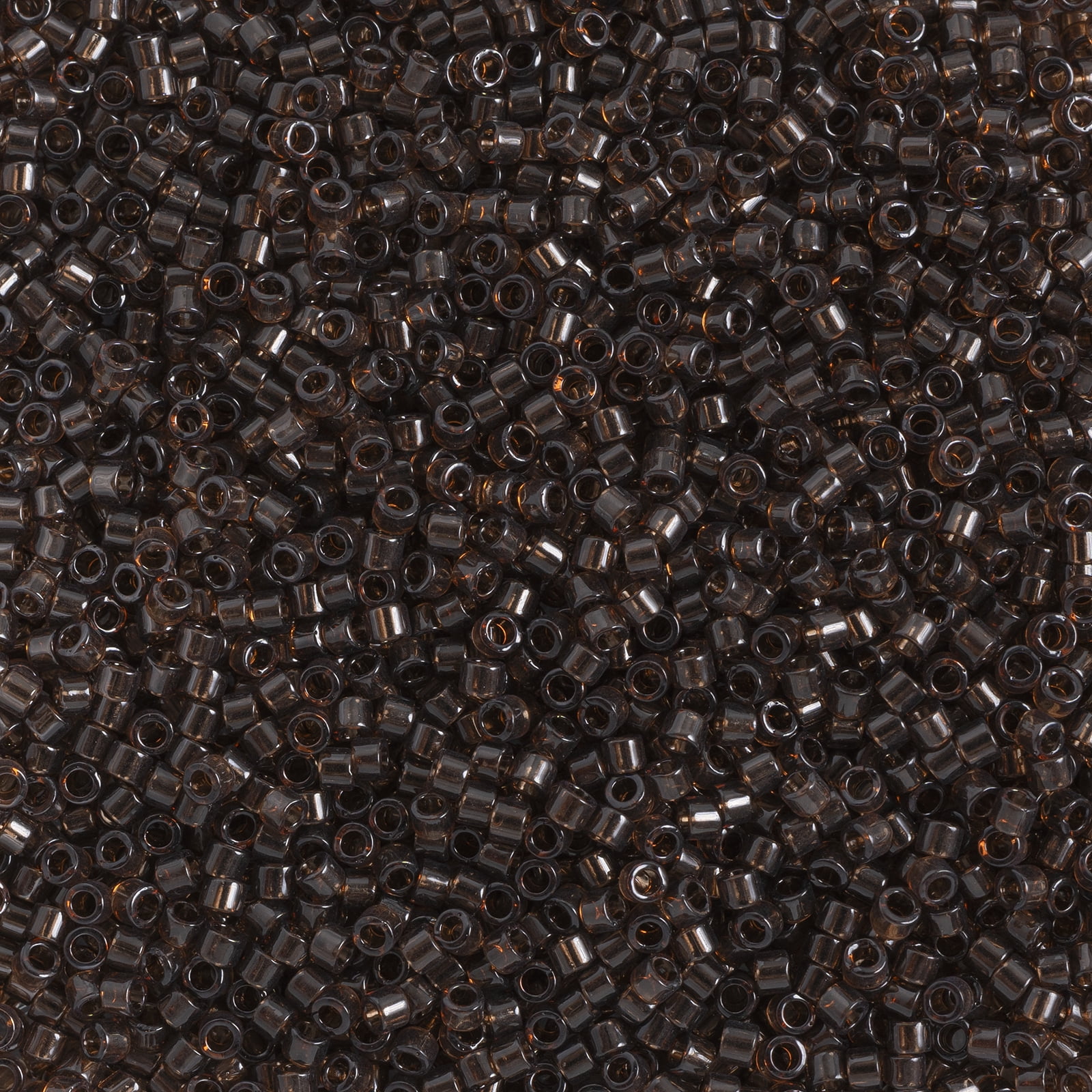 Miyuki Delica 11/0 - Delica Bead 11/0 Transparent Chocolate Brown DB0715 - 50gms Bag of Japanese Glass Beads