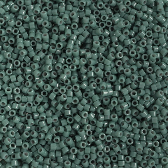 Miyuki Delica 11/0 - Duracoat Opaque Dyed Leaf Green DB2131 - 5.2gms Vial of Japanese Glass Beads