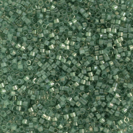 Miyuki Delica 11/0 - Emerald AB Silk Inside Dyed DB1870 - 5.2gms Vial of Japanese Glass Beads