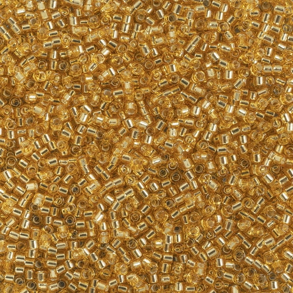 Miyuki Delica 11/0 - Gold Silver Lined DB0042 - 250gms Bag of Japanese Glass Beads Bulk Bag of Japanese Glass Beads