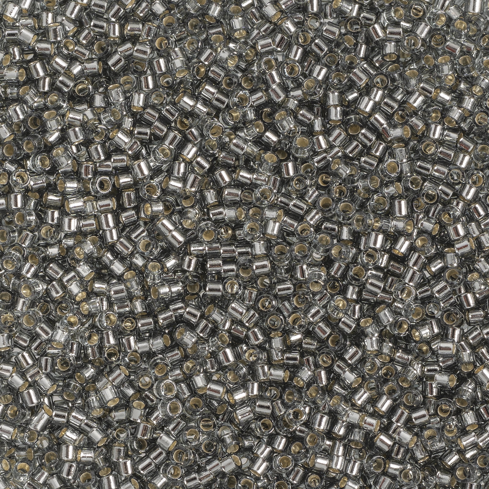 Miyuki Delica 11/0 - Grey Silver Lined DB0048 - 50gms Bag of Japanese Glass Beads