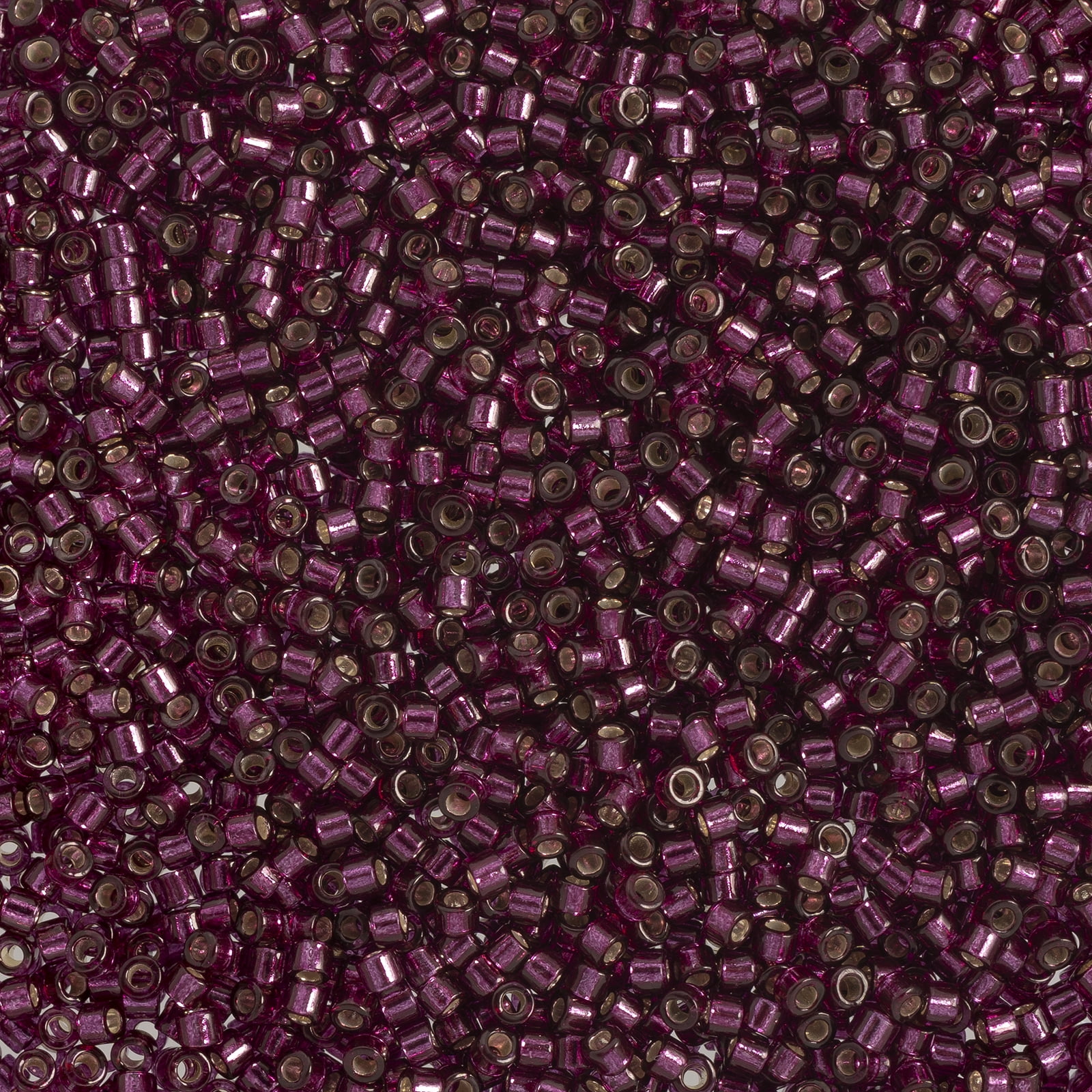 Miyuki Delica 11/0 - Raspberry Silver Lined-Dyed DB1342 - 50gms Bag of Japanese Glass Beads