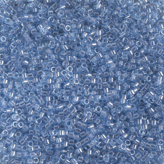 Miyuki Delica 11/0 Round Beads (5.2g) Blue Transparent Glazed Luster DB113