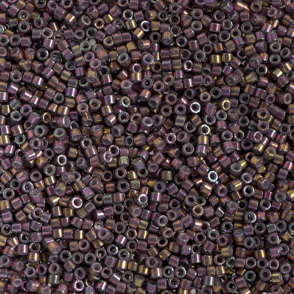 Miyuki Delica 11/0 Round Beads (5.2g) Dark Bronze Violet AB Metallic Luster DB1014